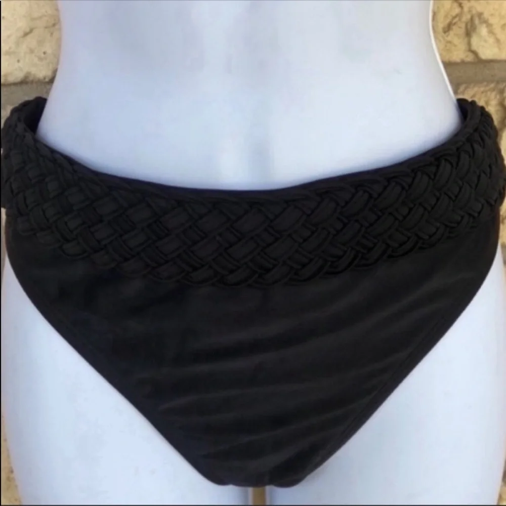 La Blanca By Rod Beattie Beaded waist Black Size 10 NWOT